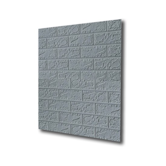 Set 10 x Tapet 3D autoadeziv, Naimeed D3314, model Caramida, 70 x 77 cm, Gri Set 10 x Tapet 3D autoadeziv, Naimeed D3314, model Caramida, 70 x 77 cm, Gri