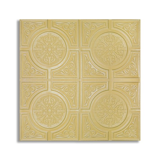 Set 10 x Tapet 3D Autoadeziv, design modern, rezistent la umezeala, usor de curatat, 70x70cm, Naimeed D4722, Auriu Set 10 x Tapet 3D Autoadeziv, design modern, rezistent la umezeala, usor de curatat, 70x70cm, Naimeed D4722, Auriu