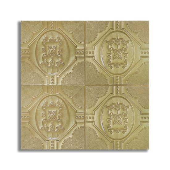 Set 10 x Tapet 3D Autoadeziv, design modern, rezistent la umezeala, usor de curatat, 70x70cm, Naimeed D4748, Auriu Set 10 x Tapet 3D Autoadeziv, design modern, rezistent la umezeala, usor de curatat, 70x70cm, Naimeed D4748, Auriu