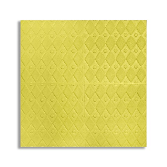 Set 10 x Tapet 3D Autoadeziv, design modern, rezistent la umezeala, usor de curatat, 70x70cm, Naimeed D4757, Galben