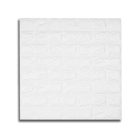 Tapet 3D autoadeziv, Naimeed D3401 Alb, model Caramida, 70 x 77 cm Tapet 3D autoadeziv, Naimeed D3401 Alb, model Caramida, 70 x 77 cm