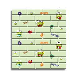 Set 10x Tapet 3D Autoadeziv, 5mm grosime, rezistent la apa, usor de curatat, 70x77cm, Naimeed D3559, model copii, Verde