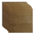 Set 10x Tapet 3D Autoadeziv, 5mm grosime, rezistent la apa, usor de curatat, 70x70cm, Naimeed D3603, model caramida, Maro