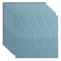 Set 10x Tapet 3D Autoadeziv, 5mm grosime, rezistent la apa, usor de curatat, 70x70cm, Naimeed D3605, model modern, Bleumarin