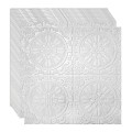 Set 10 x Tapet 3D Autoadeziv, design modern, rezistent la umezeala, usor de curatat, 70x70cm, Naimeed D4712, Alb