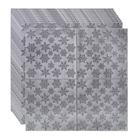 Set 10 x Tapet 3D Autoadeziv, design modern, rezistent la umezeala, usor de curatat, 70x70cm, Naimeed D4717, Argintiu Set 10 x Tapet 3D Autoadeziv, design modern, rezistent la umezeala, usor de curatat, 70x70cm, Naimeed D4717, Argintiu