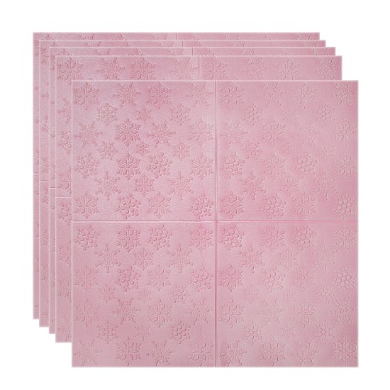 Set 5 x Tapet 3D Autoadeziv, design modern, rezistent la umezeala, usor de curatat, 70x70cm, Naimeed D4718, Roz
