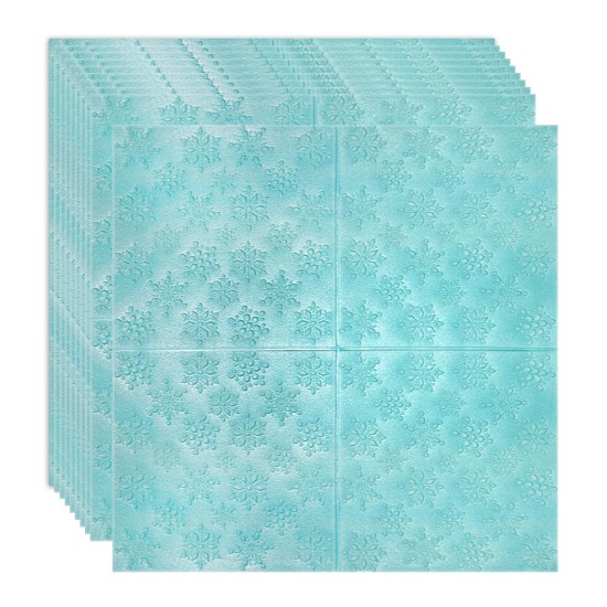 Set 10 x Tapet 3D Autoadeziv, design modern, rezistent la umezeala, usor de curatat, 70x70cm, Naimeed D4721, Albastru