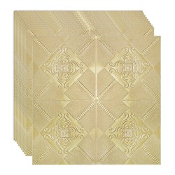Set 10 x Tapet 3D Autoadeziv, design modern, rezistent la umezeala, usor de curatat, 70x70cm, Naimeed D4730, Auriu