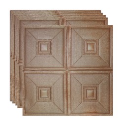 Set 5 x Tapet 3D Autoadeziv, design modern, rezistent la umezeala, usor de curatat, 70x70cm, Naimeed D4738, Bronz