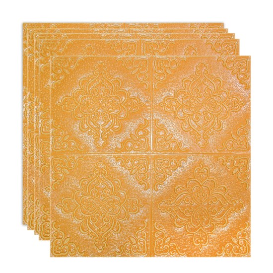 Set 5 x Tapet 3D Autoadeziv, design modern, rezistent la umezeala, usor de curatat, 70x70cm, Naimeed D4754, Portocaliu