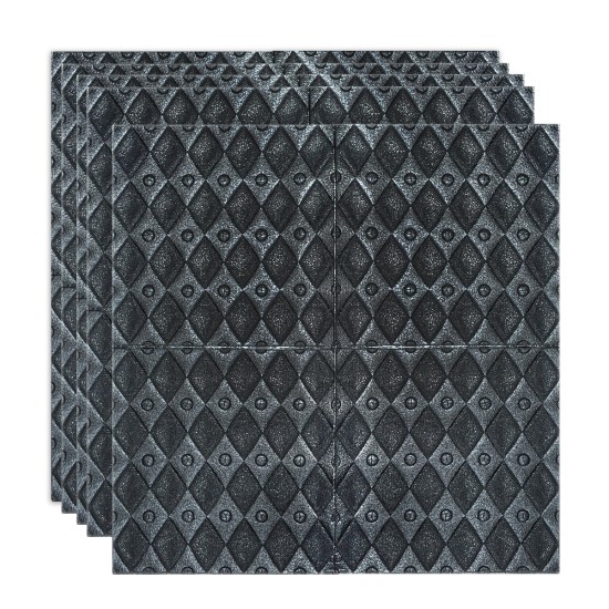 Set 5 x Tapet 3D Autoadeziv, design modern, rezistent la umezeala, usor de curatat, 70x70cm, Naimeed D4759, Negru