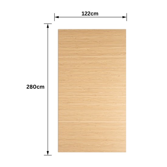 Panou SPC, Lambriu Bambú, Carbonat de Calciu si PVC, Naimeed D7755, antibacterian, ignifug si rezistent la umiditate, Dimensiuni 122x280cm, 7.8mm grosime
