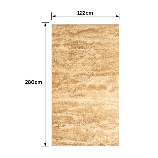 Panou SPC, Lambriu Bambú, Carbonat de Calciu si PVC, Naimeed D7764, antibacterian, ignifug si rezistent la umiditate, Dimensiuni 122x280cm, 7.8mm grosime