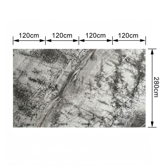 Set 4 Panouri SPC Naimeed D7807 –Design continuu fără îmbinări,densitate mare 0.75g/cm³, protecție antibacteriană, ignifug și rezistență la umiditate, 120x280cm