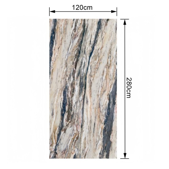 Panou SPC de inalta Densitate, Lambriu Bambú, Naimeed D7865– structura solida, antibacterian, ignifug, rezistenta excelenta la umiditate, 120 × 280 cm, grosime 8mm