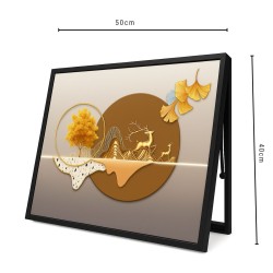 Capac tablou pentru contor electric, Naimeed D7273, mascare tablou electric, design modern si elegant, 40x50x4cm, rama neagra