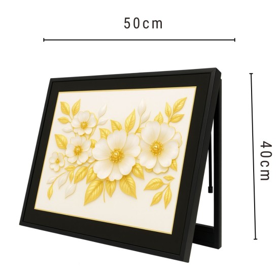 Capac tablou pentru contor electric, Naimeed D7275, mascare tablou electric, design modern si elegant, 40x50x4cm, rama neagra