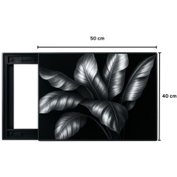 Capac tablou pentru contor electric, Naimeed D7299, mascare tablou electric, design modern si elegant, 40x50x2.8 cm, rama neagra