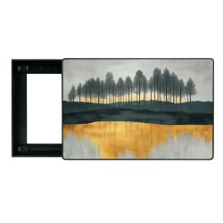 Capac tablou pentru contor electric, Naimeed D7300, mascare tablou electric, design modern si elegant, 40x50x2.8 cm, rama neagra