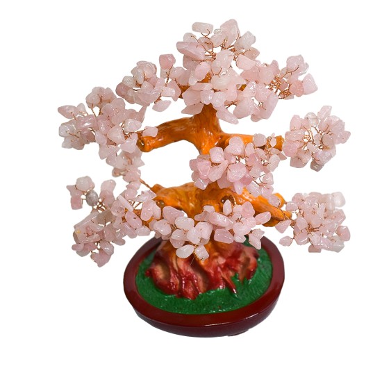 Copac Feng Shui cu Pietre Semipretioase de Cuart Roz, Suport Ceramic, Naimeed D3013W, Inaltime 22cm Copac Feng Shui cu Pietre Semipretioase de Cuart Roz, Suport Ceramic, Naimeed D3013W, Inaltime 22cm