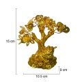 Copac Feng Shui cu Monede Aurii, Suport Ceramic, Naimeed D4636, Inaltime 15cm