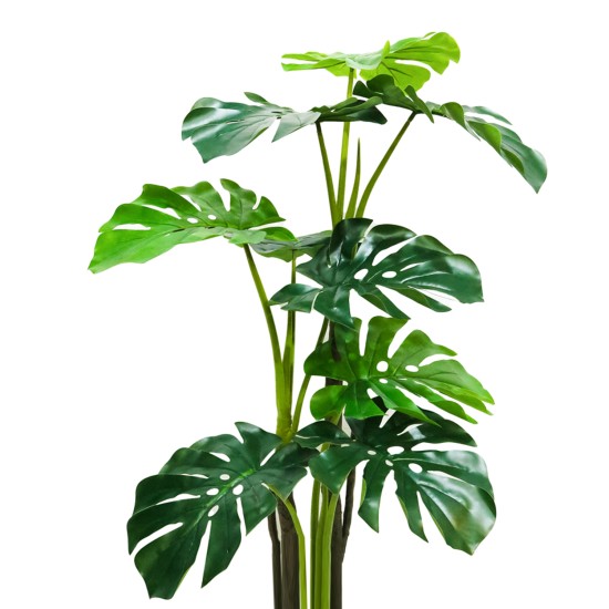 Copac artificial 9 frunze, Monstera fara ghiveci D3063, verde, 120 cm Copac artificial 9 frunze, Monstera fara ghiveci D3063, verde, 120 cm