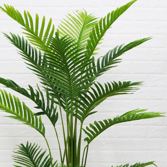 Planta artificiala, Palmier Areca fara ghiveci, 18 frunze, D4255, 165cm, verde