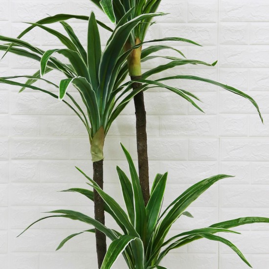 Planta artificiala, Dracaena fara ghiveci, D4264, 165cm, verde/alb Planta artificiala, Dracaena fara ghiveci, D4264, 165cm, verde/alb
