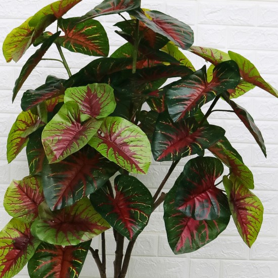 Planta artificiala, Alocasia fara ghiveci, D4289, 165cm, verde/rosu Planta artificiala, Alocasia fara ghiveci, D4289, 165cm, verde/rosu
