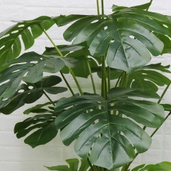 Planta artificiala, Monstera fara ghiveci, 21 frunze, D4293, 170cm, verde