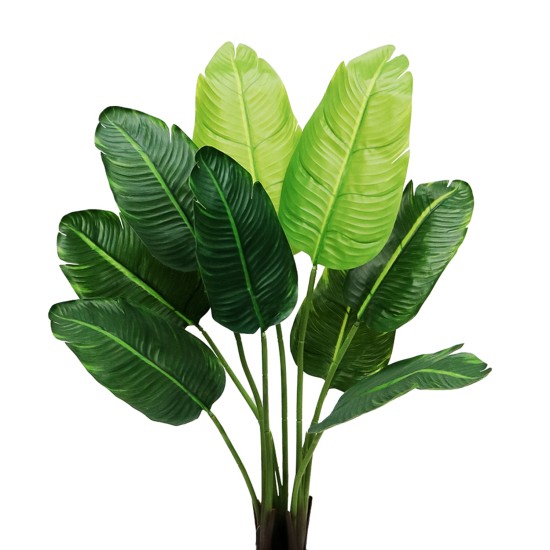 Planta artificiala, Ravenala fara ghiveci, 9 frunze, D4298, 120cm, verde Planta artificiala, Ravenala fara ghiveci, 9 frunze, D4298, 120cm, verde