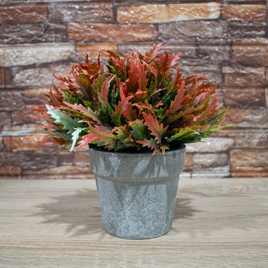 Planta Artificiala cu Ghiveci, D4955, Rosu