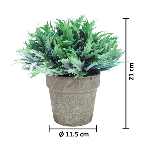 Planta Artificiala cu Ghiveci, D4955, Turcoaz