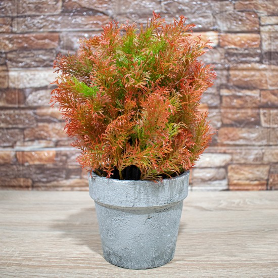 Planta Artificiala cu Ghiveci, D4956, Rosu