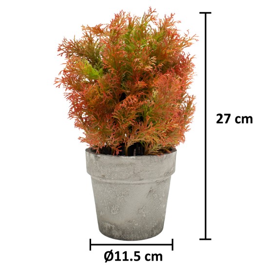 Planta Artificiala cu Ghiveci, D4956, Rosu