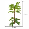Copac artificial, Areca fara ghiveci, Naimeed D5615, 158x85 cm, Verde