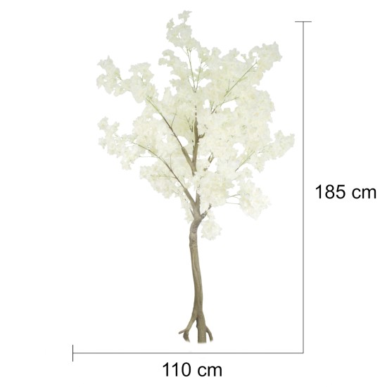 Copac artificial, Cires Japonez (Sakura) fara ghiveci, Naimeed D5624, 185x110 cm, Alb
