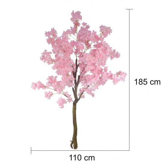 Copac artificial, Cires Japonez (Sakura) fara ghiveci, Naimeed D5624, 185x110 cm, Roz Copac artificial, Cires Japonez (Sakura) fara ghiveci, Naimeed D5624, 185x110 cm, Roz