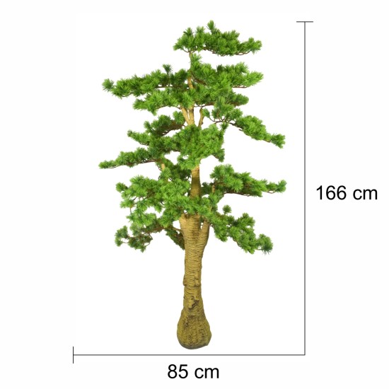 Copac artificial, Bonsai Pin fara ghiveci, Naimeed D5644, 166x85 cm, Verde Deschis