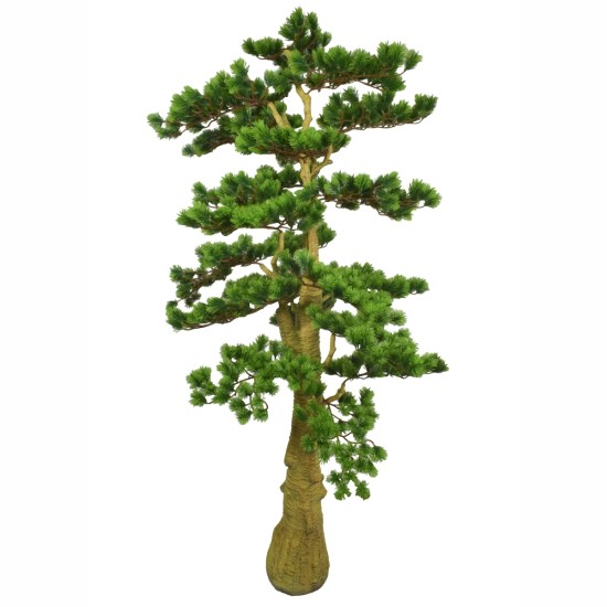 Copac artificial, Bonsai Pin fara ghiveci, Naimeed D5645, 166x85 cm, Verde Inchis
