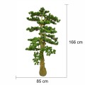 Copac artificial, Bonsai Pin fara ghiveci, Naimeed D5645, 166x85 cm, Verde Inchis