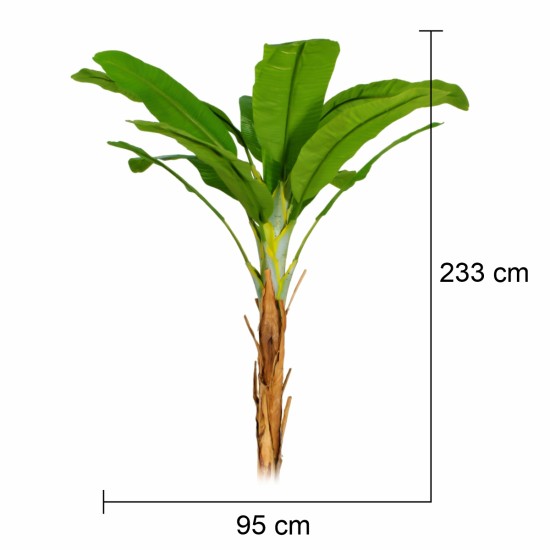 Copac artificial, Banan Musa fara ghiveci, Naimeed D5648, 233x95 cm, Verde Resigilat: Copac artificial, Banan Musa fara ghiveci, Naimeed D5648, 233x95 cm, Verde