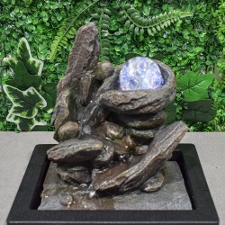 Fantana arteziana, Feng Shui, LED, pompa submersibila, Naimeed D5053, 23x18x28cm