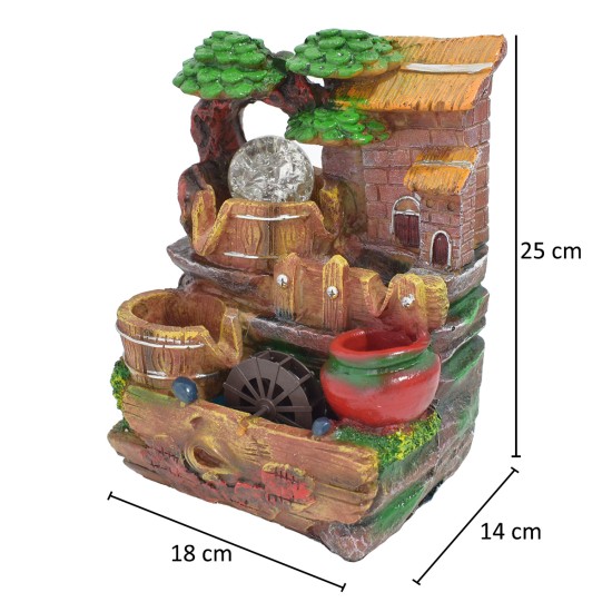 Fantana arteziana, LED, pompa submersibila, Naimeed D5093, 18x14x25cm