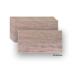 Set 16 panouri decorative din praf de piatra, Naimeed D7309, ignifuge, strat protector ceramic, rezistente la razele UV, 120x60x0.2 cm, bej ruginiu Set 16 panouri decorative din praf de piatra, Naimeed D7309, ignifuge, strat protector ceramic, rezistente la razele UV, 120x60x0.2 cm, bej ruginiu