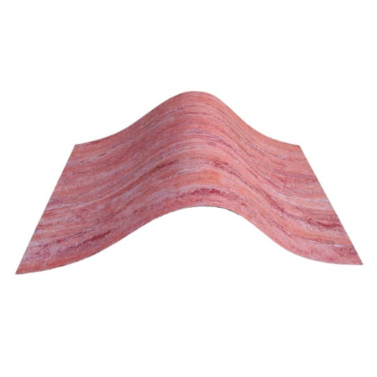 Set 16 panouri decorative din praf de piatra, Naimeed D7313, ignifuge, strat protector ceramic, rezistente la razele UV, 120x60x0.2 cm, coral