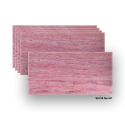 Set 16 panouri decorative din praf de piatra, Naimeed D7313, ignifuge, strat protector ceramic, rezistente la razele UV, 120x60x0.2 cm, coral Set 16 panouri decorative din praf de piatra, Naimeed D7313, ignifuge, strat protector ceramic, rezistente la razele UV, 120x60x0.2 cm, coral