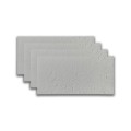 Set 4 panouri decorative din praf de piatra, Naimeed D7316, flexibile, ignifuge, strat protector ceramic, rezistente la razele UV, 120x60x0.2 cm, alb