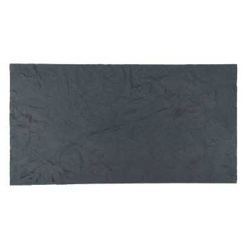 Set 10 panouri decorative din praf de piatra, Naimeed D7320, flexibile, ignifuge, strat protector ceramic, rezistente la razele UV, 120x60x0.2 cm, gri inchis